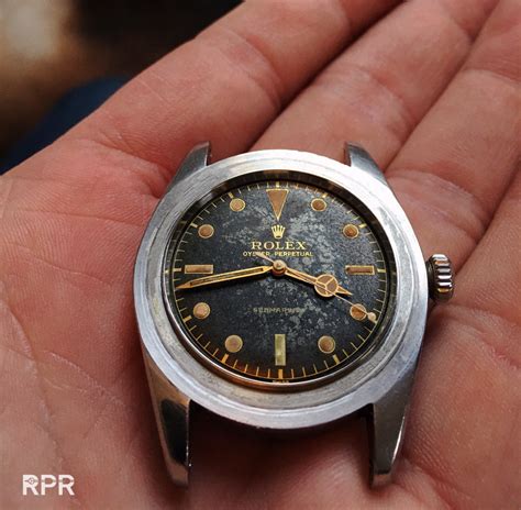 patines rolex|Rolex 6205 patina.